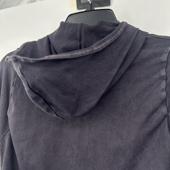 Free People Movement Good Karma Hoodie Shirt Black Fitted Cowl Neck Size S - Picture 10 of 12